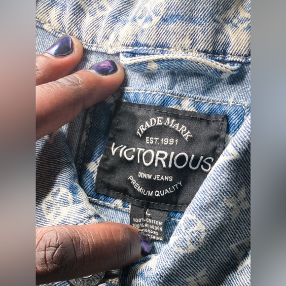 Dollar-Sign Monogram Denim Jacket - Picture 4 of 4